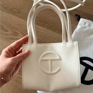 Telfar white small bag
